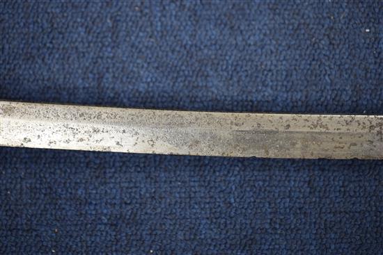 A WWI Japanese officers katana sword, overall 39in.